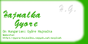 hajnalka gyore business card